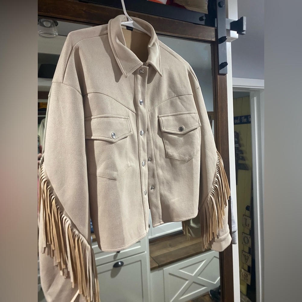 Suede Fringe Jackeg